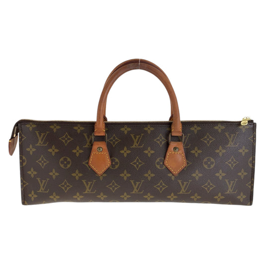 LOUIS VUITTON Vintage Monogram Sac Triangle Brown Gold Hardware PVC/Leather M51360 Tote Bag Handbag Women's