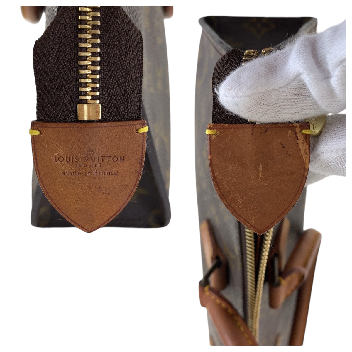 LOUIS VUITTON Vintage Monogram Sac Triangle Brown Gold Hardware PVC/Leather M51360 Tote Bag Handbag Women's