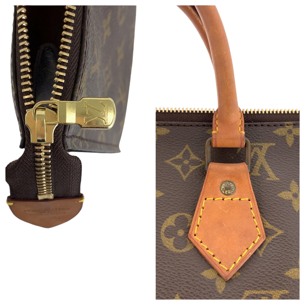 LOUIS VUITTON Vintage Monogram Sac Triangle Brown Gold Hardware PVC/Leather M51360 Tote Bag Handbag Women's