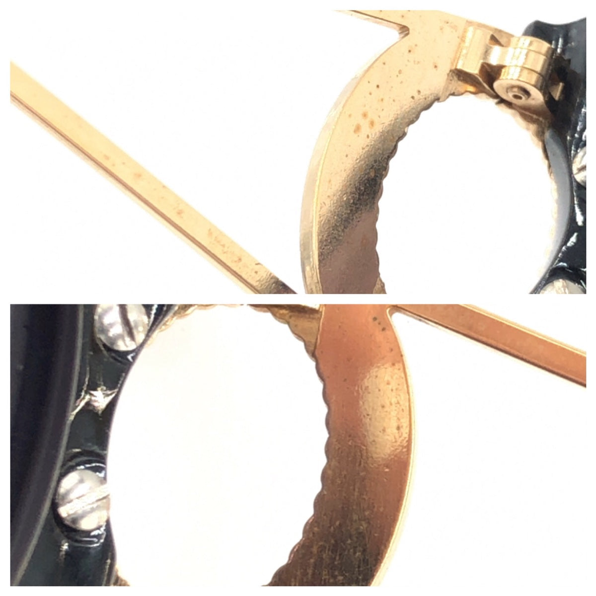 13489
Dior ディオール ヴィンテージ ブラック ゴールド プラスチック / メタル 2661A サングラス バタフライ  レディース