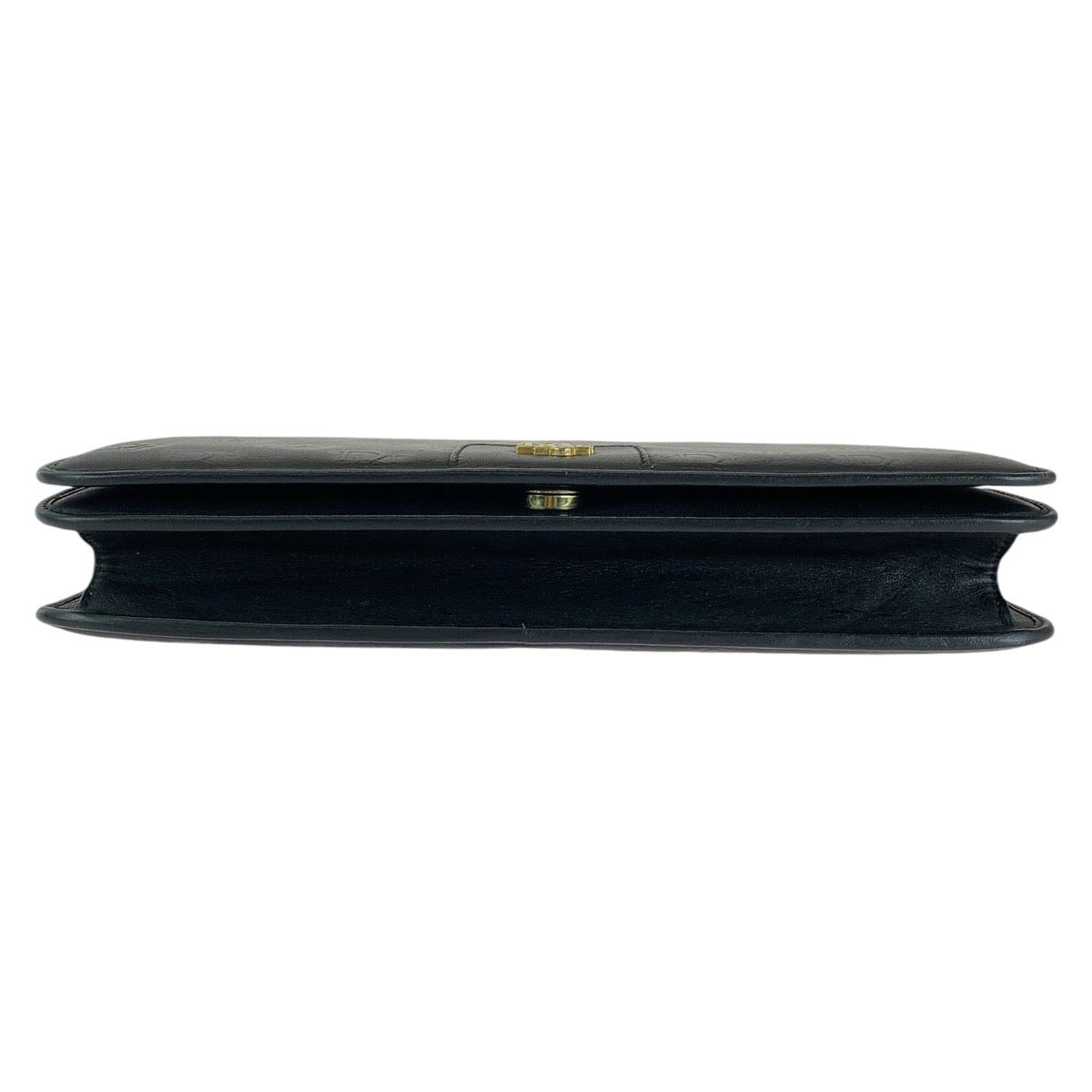 13490
Christian Dior クリスチャンディオール ブラック 黒 ゴールド金具 レザー 斜め掛け ショルダーバッグ ポシェット  レディース