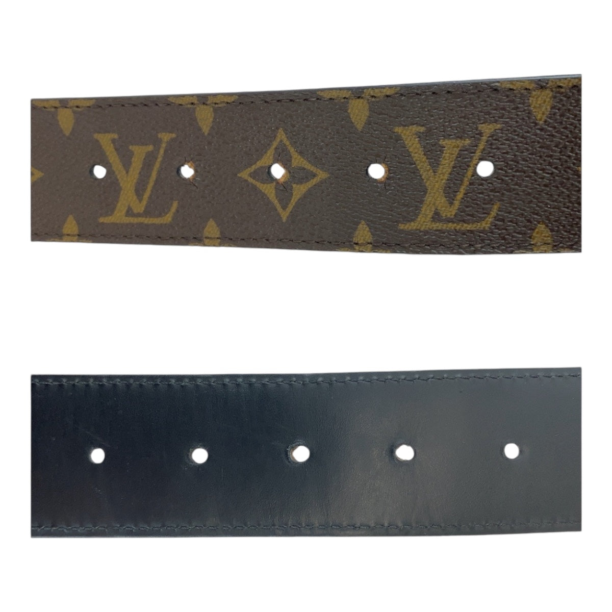 13491
LOUIS VUITTON ルイヴィトン モノグラム サンチュール 85/34 ブラウン ゴールド金具 PVC / レザー M9821 ベルト リバーシブル  メンズ