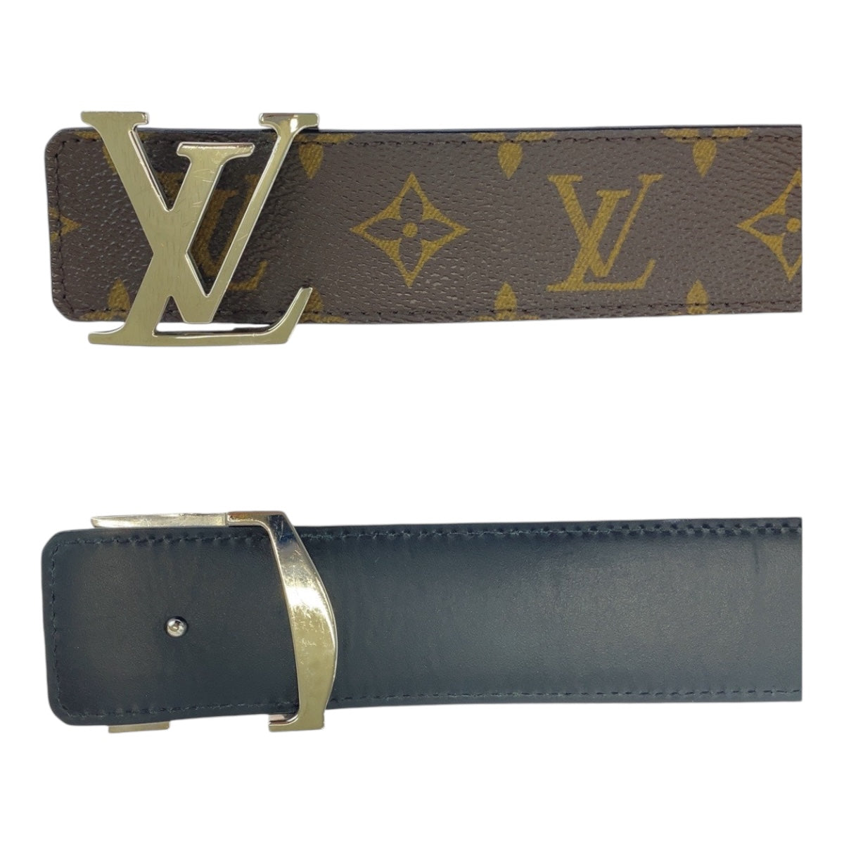 13491
LOUIS VUITTON ルイヴィトン モノグラム サンチュール 85/34 ブラウン ゴールド金具 PVC / レザー M9821 ベルト リバーシブル  メンズ