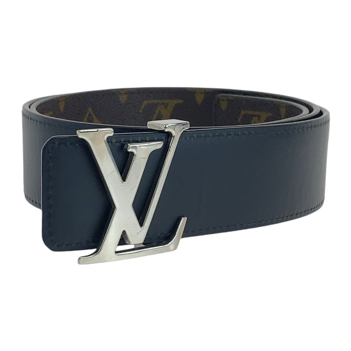 13491
LOUIS VUITTON ルイヴィトン モノグラム サンチュール 85/34 ブラウン ゴールド金具 PVC / レザー M9821 ベルト リバーシブル  メンズ