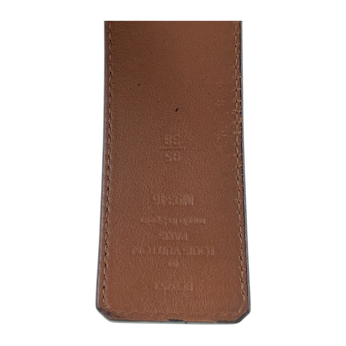 LOUIS VUITTON ルイヴィトン モノグラム シャドー サンチュール 95/38 ブラック ブラウン レザー M9346 ベルト リバーシブル バックルなし  メンズ