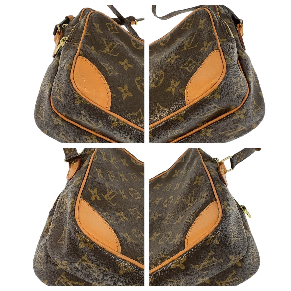 LOUIS VUITTON ルイヴィトン モノグラム アマゾン ブラウン ゴールド金具 PVC / レザー ショルダーバッグ ポシェット  レディース