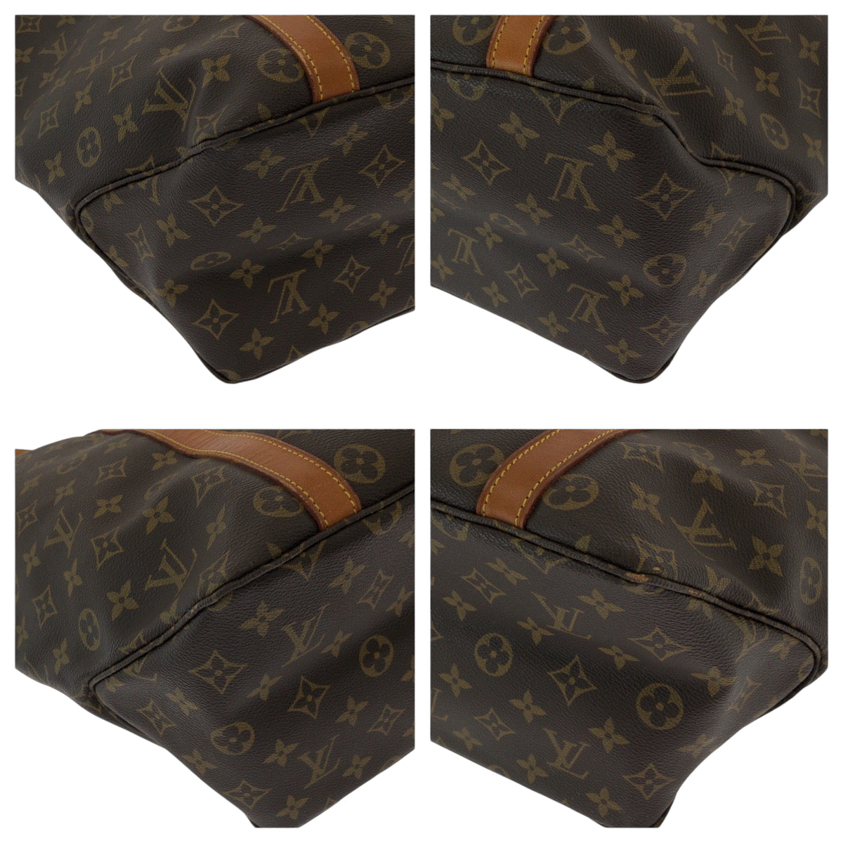 14096
LOUIS VUITTON ルイヴィトン モノグラム サックショッピング ブラウン ゴールド金具 PVC M51108 トートバッグ ショルダーバッグ  レディース AB44
