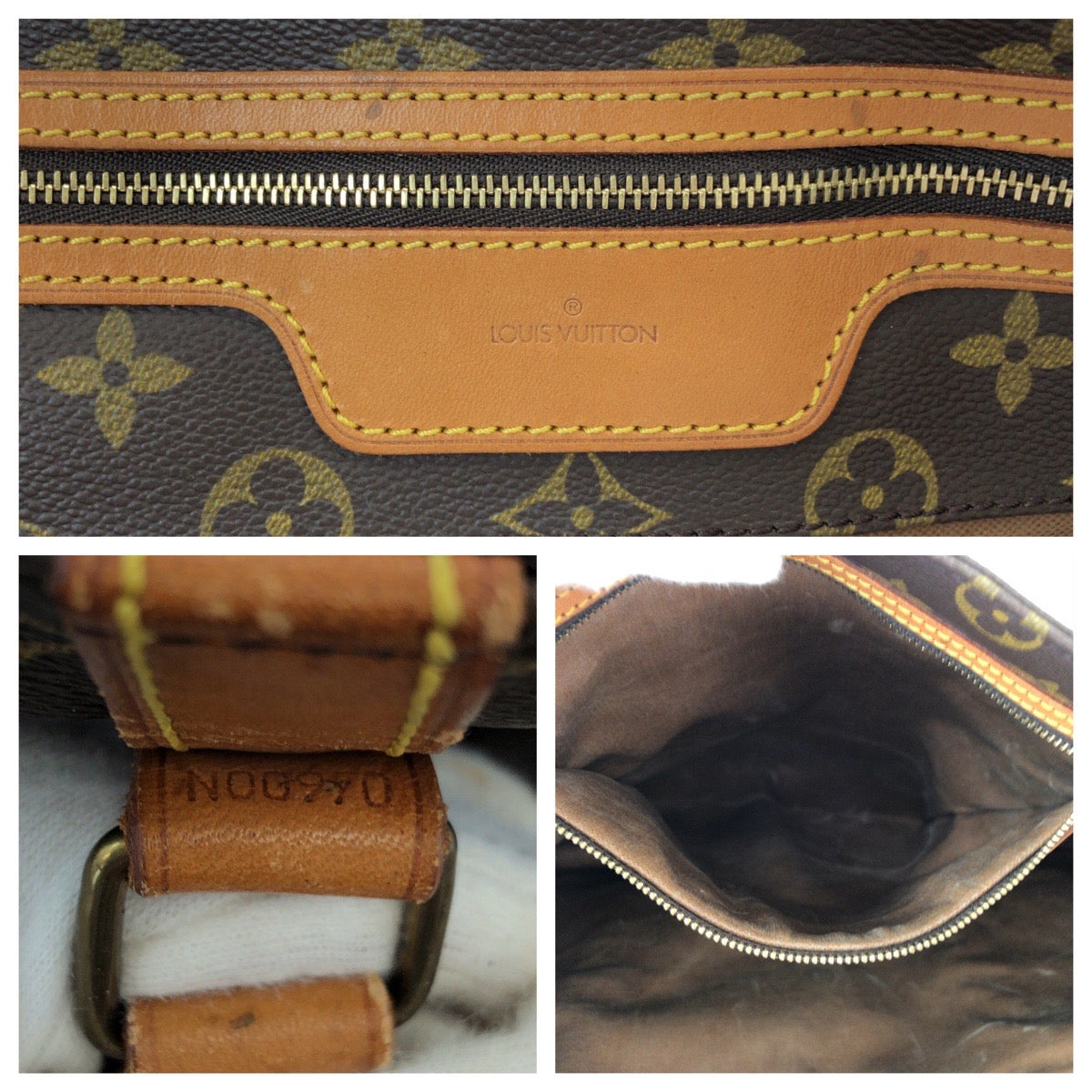 14096
LOUIS VUITTON ルイヴィトン モノグラム サックショッピング ブラウン ゴールド金具 PVC M51108 トートバッグ ショルダーバッグ  レディース AB44