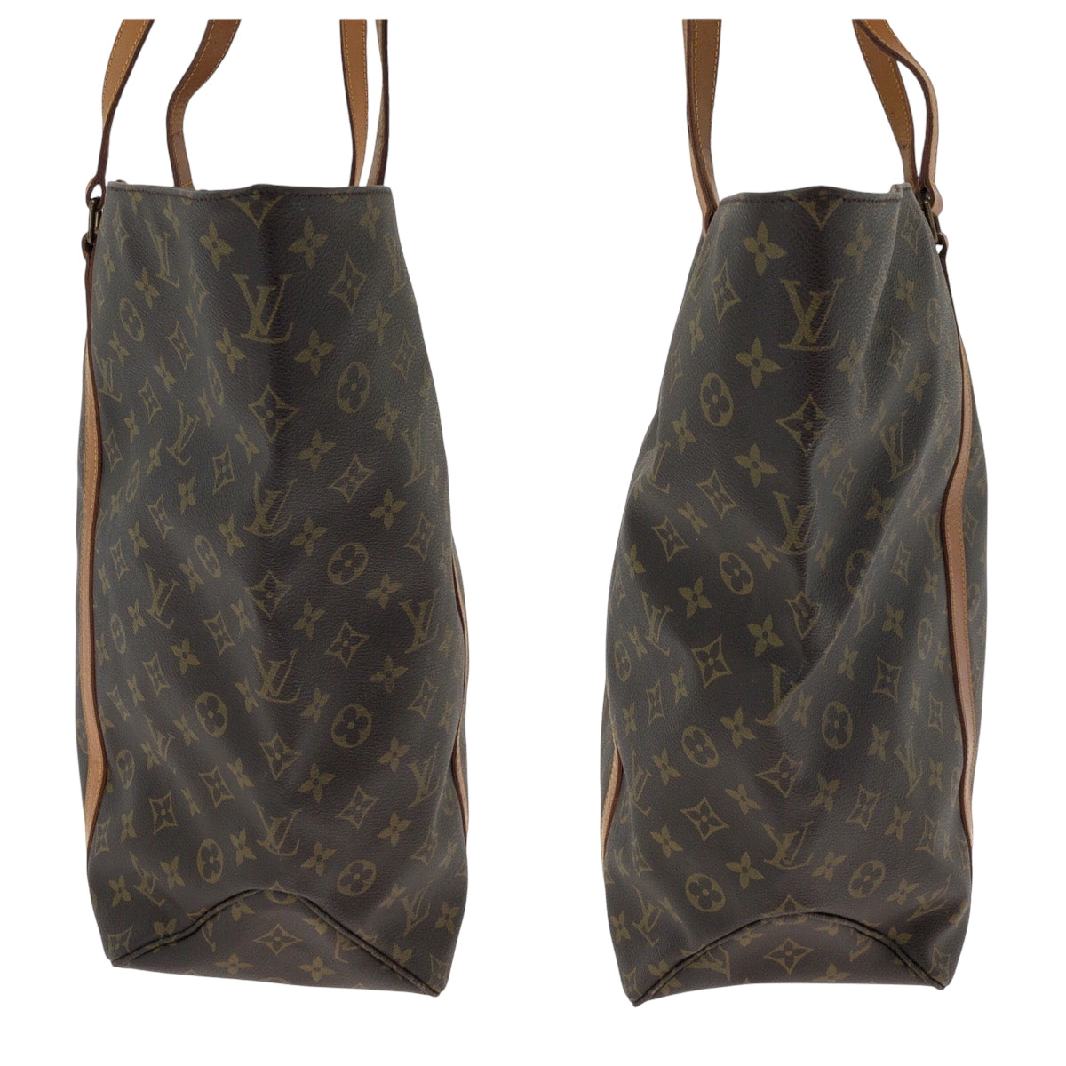 14096
LOUIS VUITTON ルイヴィトン モノグラム サックショッピング ブラウン ゴールド金具 PVC M51108 トートバッグ ショルダーバッグ  レディース AB44