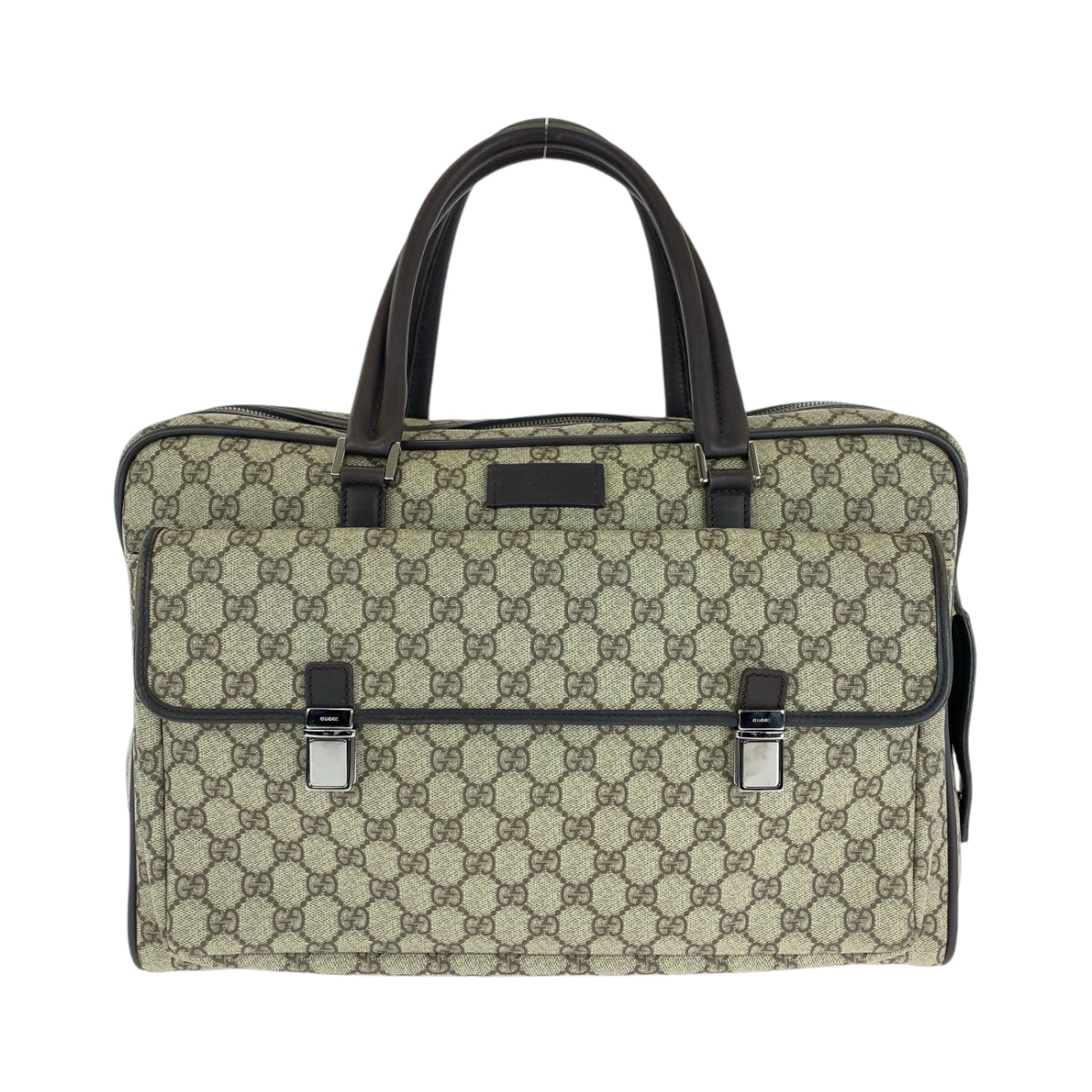 13496
GUCCI グッチ ブラウン シルバー金具 GGスプリームキャンバス 108825 ビジネスバッグ ハンドバッグ  メンズ