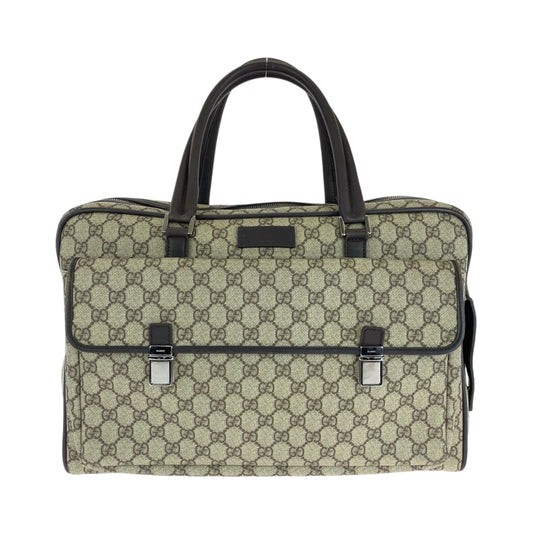 13496
GUCCI グッチ ブラウン シルバー金具 GGスプリームキャンバス 108825 ビジネスバッグ ハンドバッグ  メンズ
