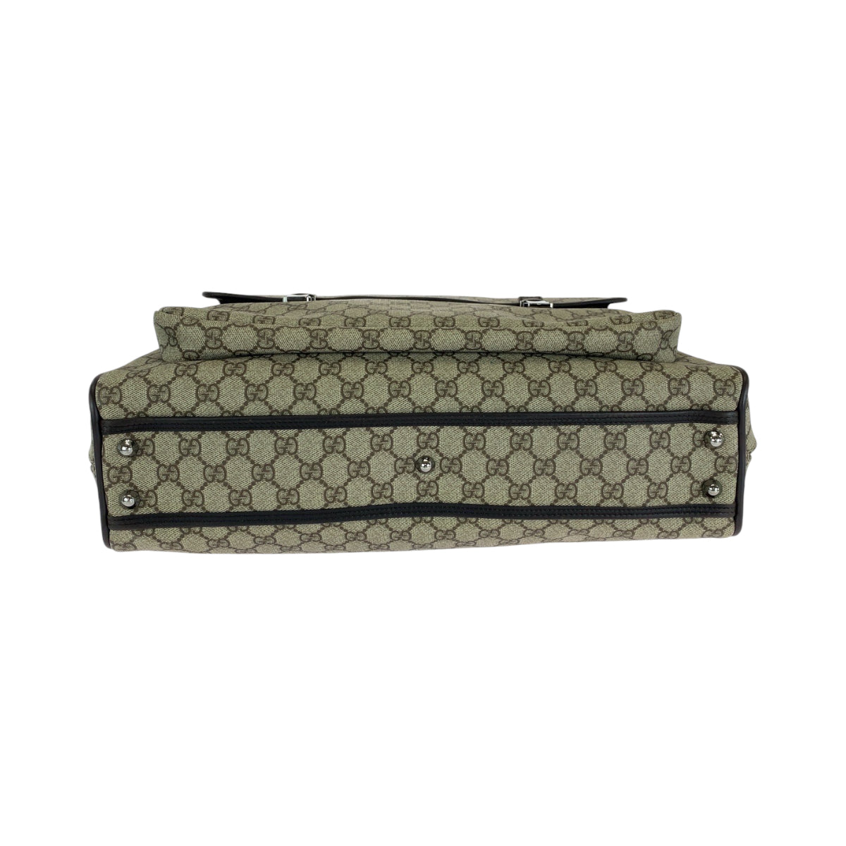 13496
GUCCI グッチ ブラウン シルバー金具 GGスプリームキャンバス 108825 ビジネスバッグ ハンドバッグ  メンズ
