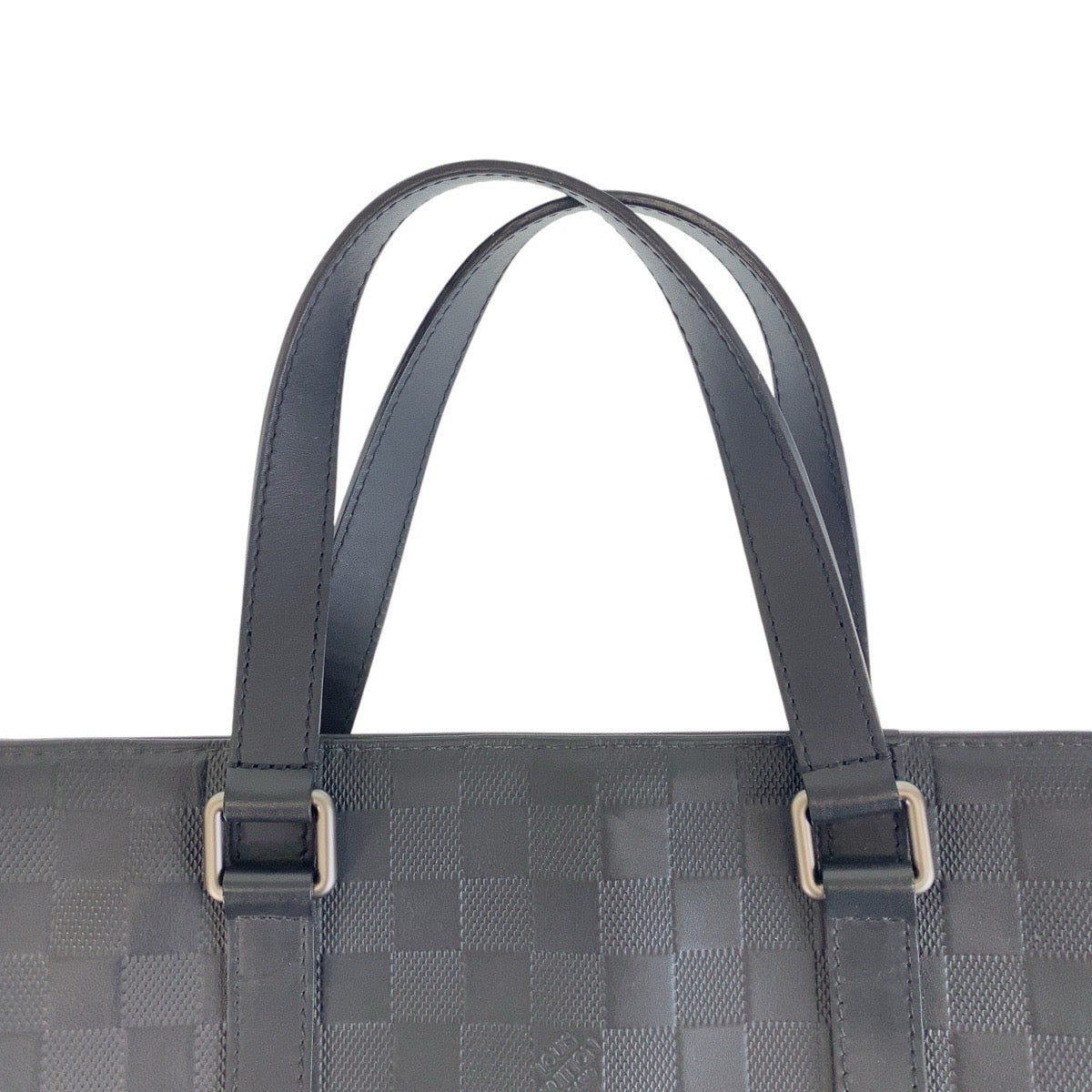 13498
LOUIS VUITTON ルイヴィトン ダミエ アンフィニ タダオ PM ブラック 黒 ガンメタ金具 レザー N41269 トートバッグ 男女兼用  レディース