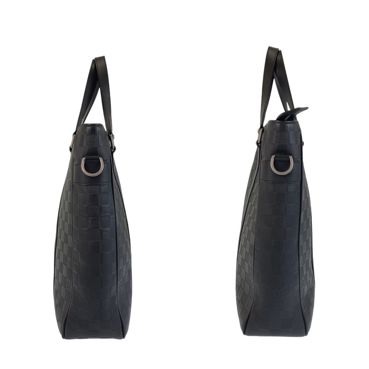 13498
LOUIS VUITTON ルイヴィトン ダミエ アンフィニ タダオ PM ブラック 黒 ガンメタ金具 レザー N41269 トートバッグ 男女兼用  レディース