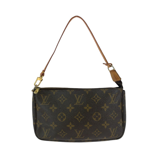 13499
LOUIS VUITTON ルイヴィトン モノグラム ブラウン ゴールド金具 PVC M51980 ハンドバッグ アクセサリーポーチ  レディース ABP50