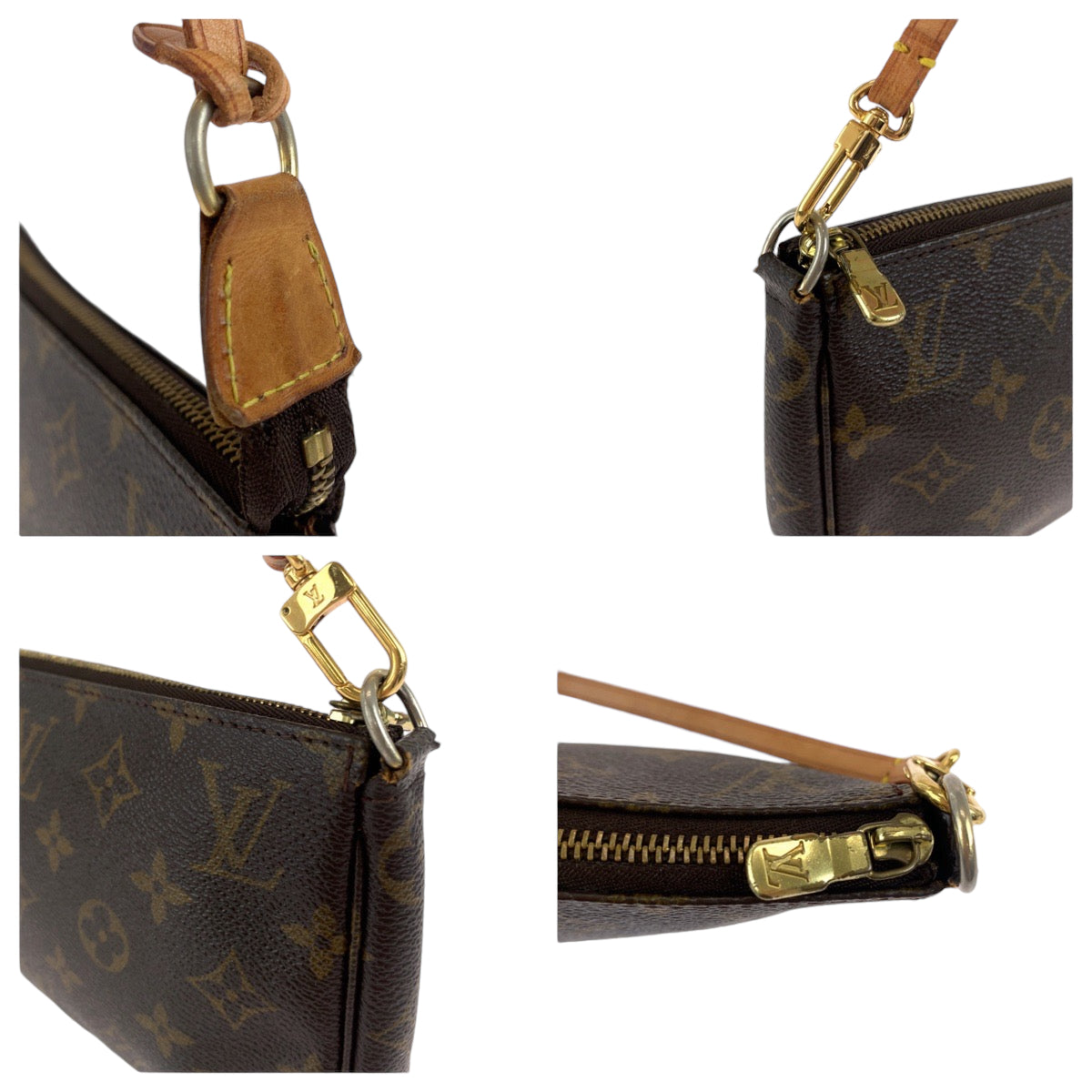 13499
LOUIS VUITTON ルイヴィトン モノグラム ブラウン ゴールド金具 PVC M51980 ハンドバッグ アクセサリーポーチ  レディース ABP50