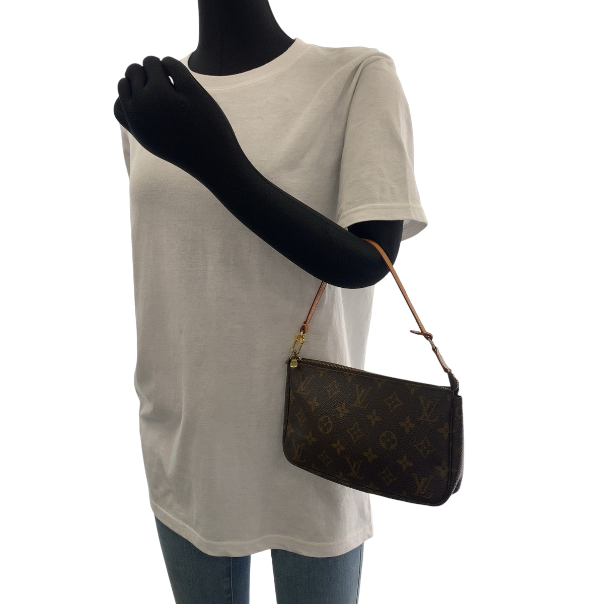 13499
LOUIS VUITTON ルイヴィトン モノグラム ブラウン ゴールド金具 PVC M51980 ハンドバッグ アクセサリーポーチ  レディース ABP50