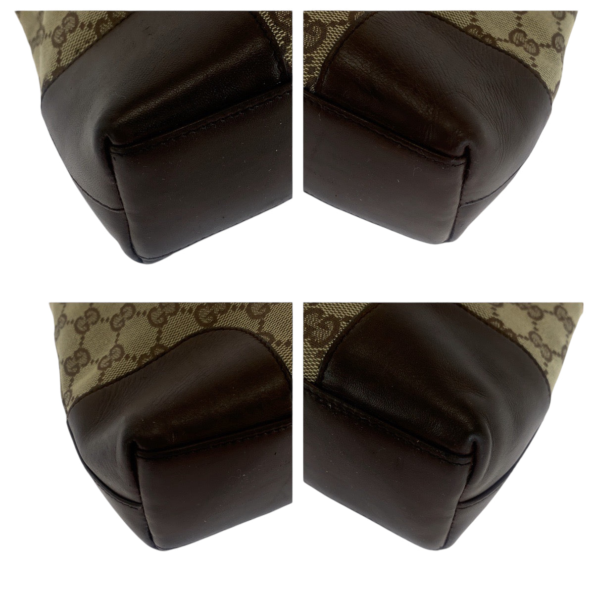 13505
GUCCI グッチ ブラウン シルバー金具 GGキャンバス 001 4231 ワンショルダーバッグ ホーボー  レディース
