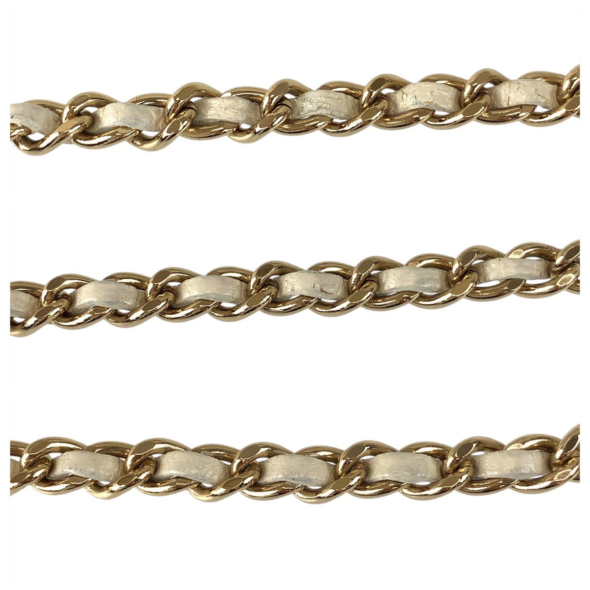 13511
CHANEL シャネル チョコバー ココマーク ターンロック ホワイト ゴールド金具 ラムスキン ショルダーバッグ チェーンショルダーバッグ  レディース