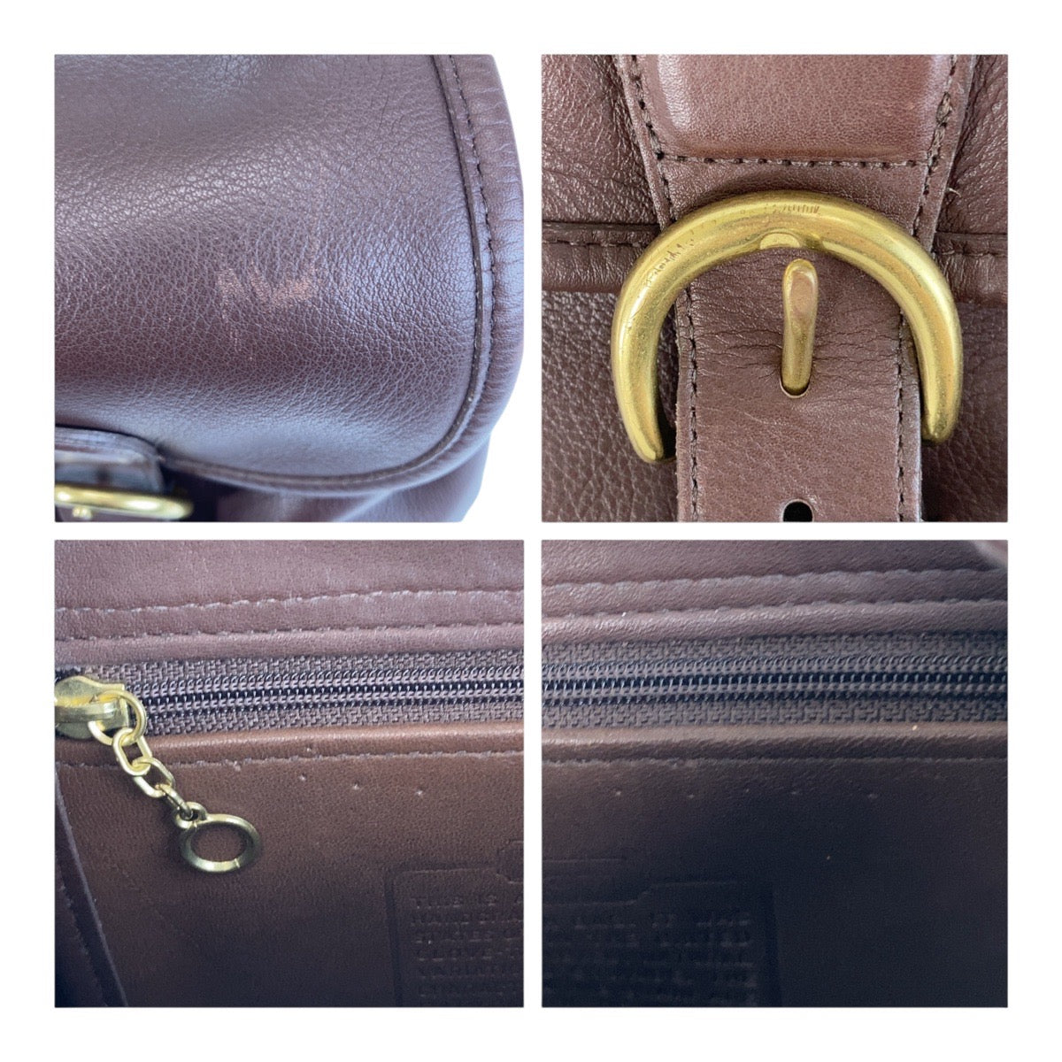 13512
COACH コーチ オールドコーチ ブラウン ゴールド金具 レザー バックパック リュック  レディース