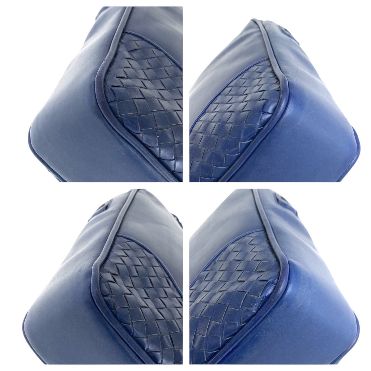 13514
BOTTEGAVENETA ボッテガヴェネタ イントレチャート ブルー ガンメタ金具 レザー ビジネスバッグ ブリーフケース  メンズ