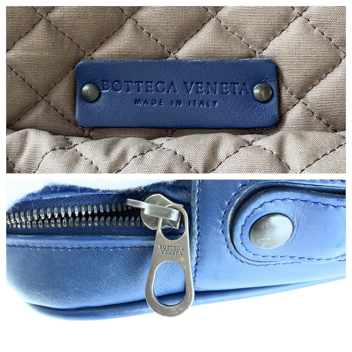 13514
BOTTEGAVENETA ボッテガヴェネタ イントレチャート ブルー ガンメタ金具 レザー ビジネスバッグ ブリーフケース  メンズ