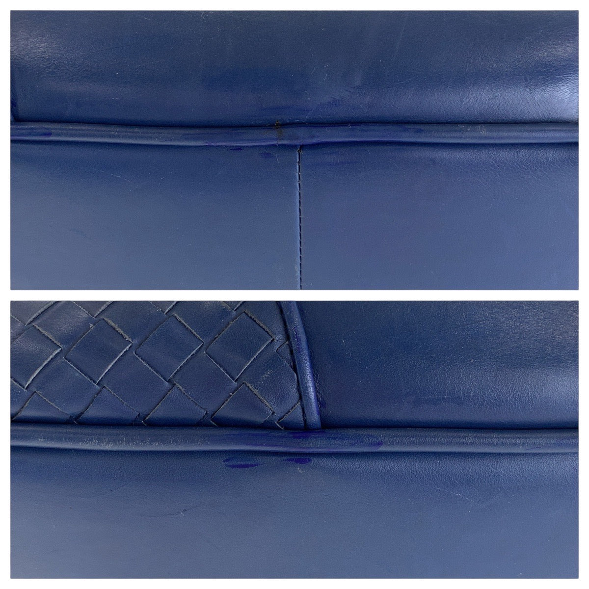 13514
BOTTEGAVENETA ボッテガヴェネタ イントレチャート ブルー ガンメタ金具 レザー ビジネスバッグ ブリーフケース  メンズ
