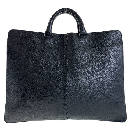 13515
BOTTEGAVENETA ボッテガヴェネタ イントレチャート ブラック 黒 ガンメタ金具 レザー ビジネスバッグ ブリーフケース A4収納  メンズ