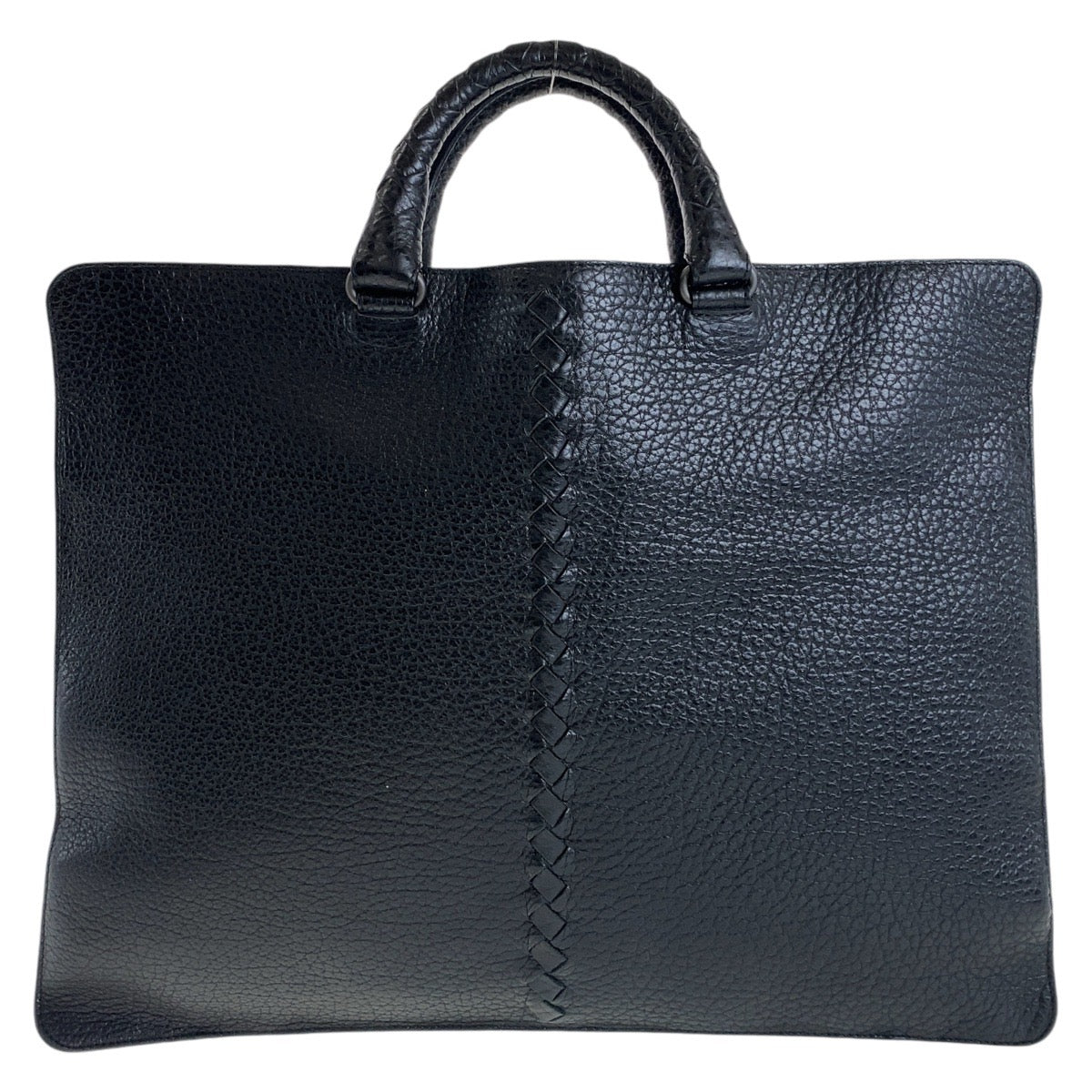 13515
BOTTEGAVENETA ボッテガヴェネタ イントレチャート ブラック 黒 ガンメタ金具 レザー ビジネスバッグ ブリーフケース A4収納  メンズ