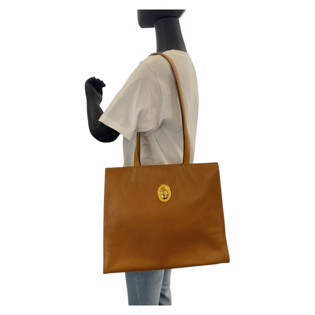14098
Christian Dior クリスチャンディオール ヴィンテージ ブラウン ゴールド金具 レザー トートバッグ ショルダーバッグ  レディース