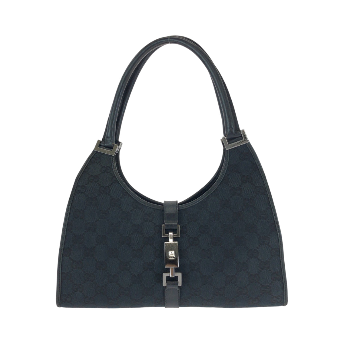 13559
GUCCI グッチ ジャッキー ブラック 黒 シルバー金具 GGキャンバス 002 1067 ハンドバッグ ショルダーバッグ  レディース