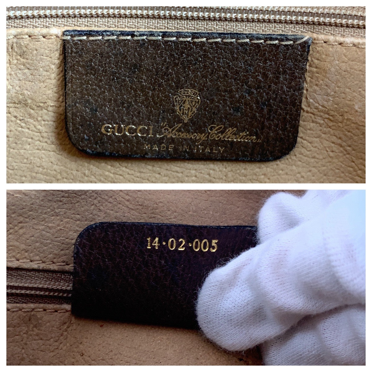 13524
GUCCI グッチ ヴィンテージ オールドグッチ シェリーライン ベージュ ブラウン ゴールド金具 GGスプリームキャンバス 14 02 005 ショルダーバッグ ポシェット  レディース