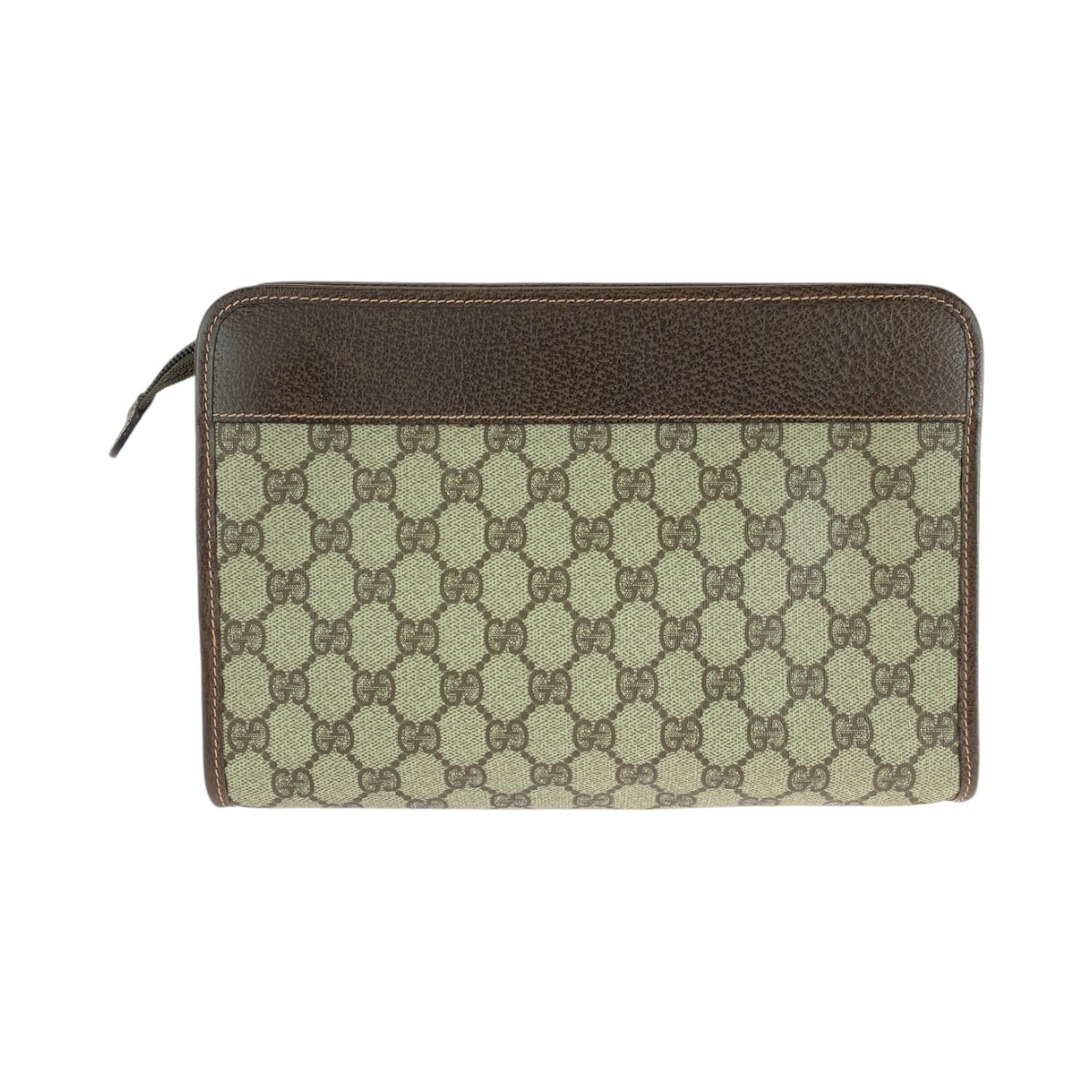 13527
GUCCI グッチ ヴィンテージ オールドグッチ ブラウン ベージュ ゴールド金具 GGスプリームキャンバス 14166063 セカンドバッグ クラッチバッグ  メンズ