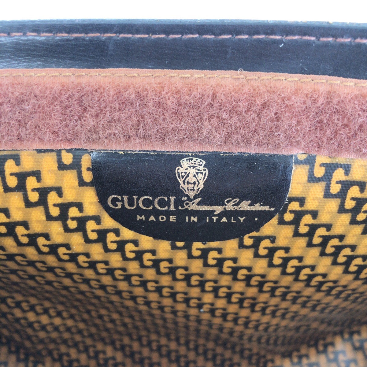 14110
GUCCI グッチ ヴィンテージ オールドグッチ シェリーライン ブラウン スウェード / レザー クラッチバッグ セカンドバッグ  メンズ