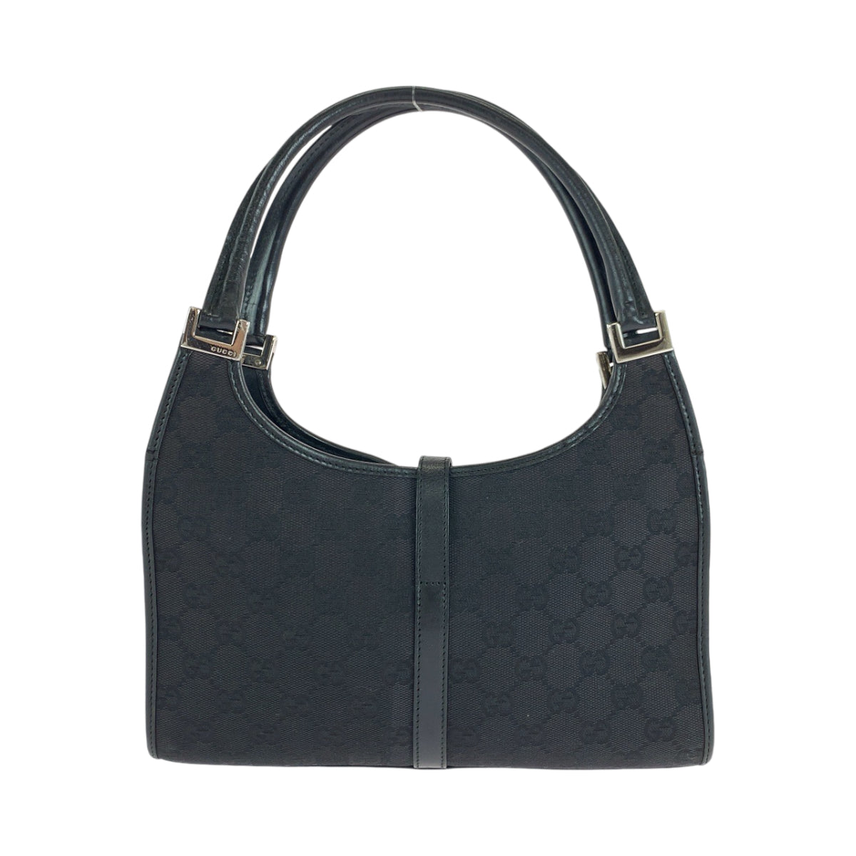 13536
GUCCI グッチ ジャッキー ブラック 黒 シルバー金具 GGキャンバス 002 1068 ホーボー ショルダーバッグ  レディース