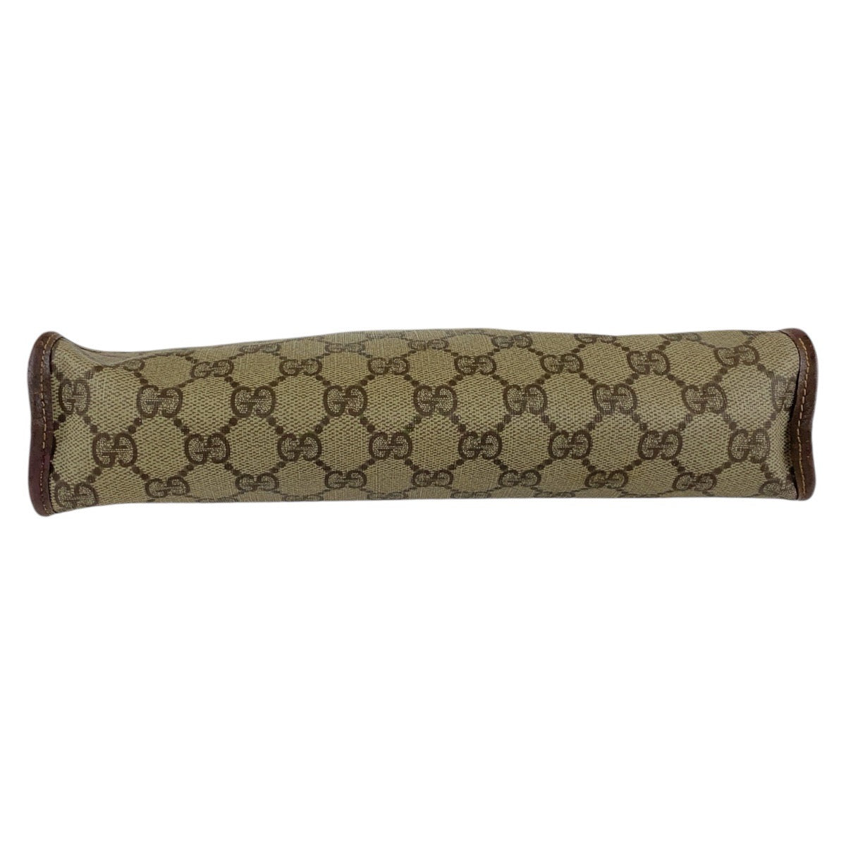 13537
GUCCI グッチ オールドグッチ ブラウン ベージュ PVC / レザー 014 115 6063 クラッチバッグ  レディース