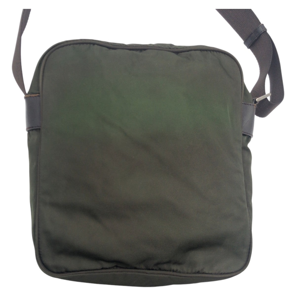 PRADA Prada Tessuto Triangle Logo Khaki Green Nylon Shoulder Bag for Women
