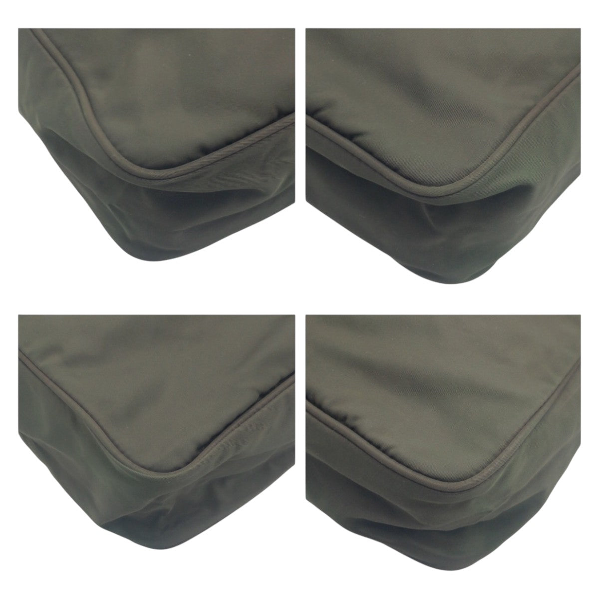 PRADA Prada Tessuto Triangle Logo Khaki Green Nylon Shoulder Bag for Women