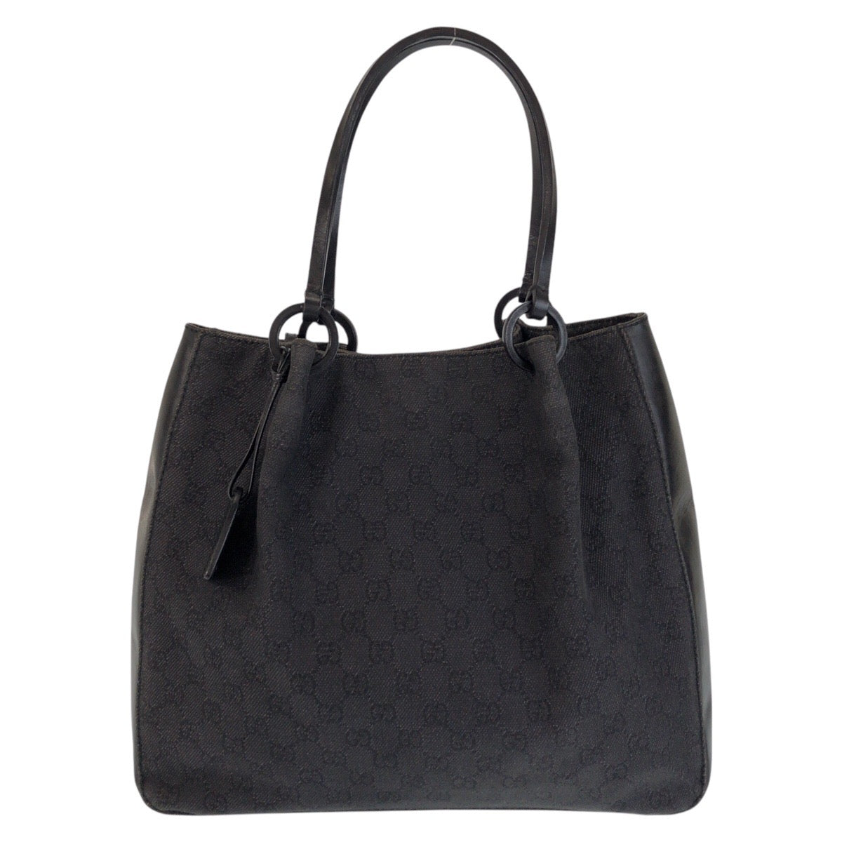 13539
GUCCI グッチ ポーチ付き ブラック 黒 GGキャンバス / レザー 101920 トートバッグ ショルダーバッグ  レディース