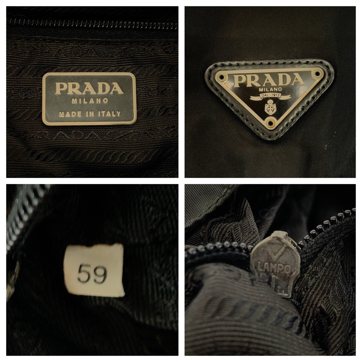 13540
PRADA プラダ 三角ロゴプレート ブラック 黒 シルバー金具 ナイロン リュックサック バックパック  レディース