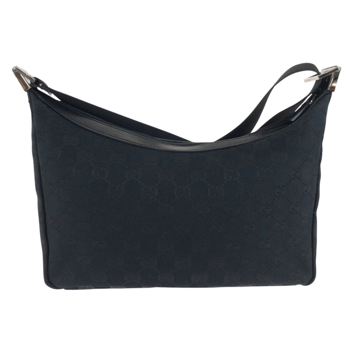 13542
GUCCI グッチ ブラック 黒 シルバー金具 GGキャンバス 019 0433 ショルダーバッグ ポシェット  レディース