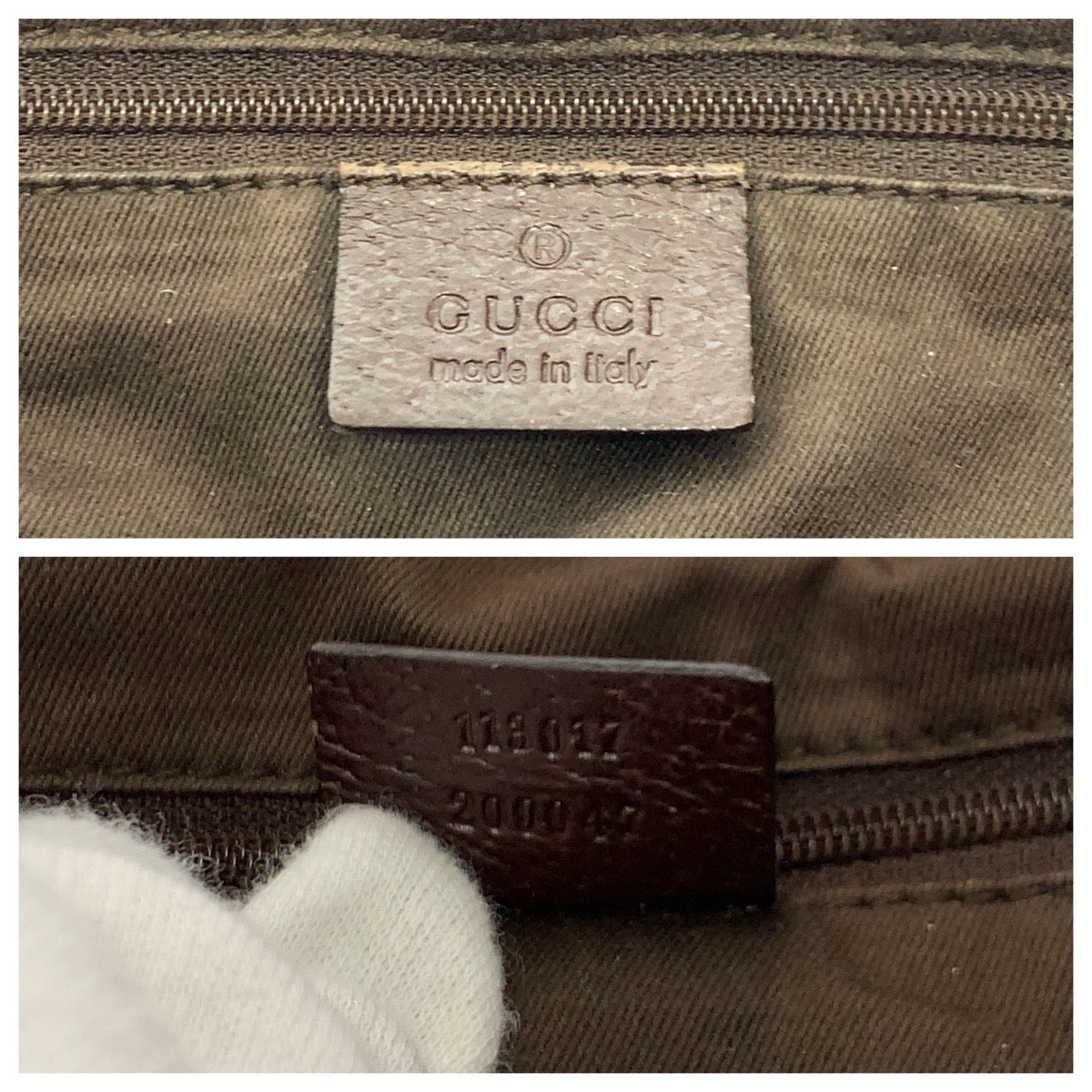 13543
GUCCI グッチ ベージュ ブラウン シルバー金具 GGキャンバス 113017 トートバッグ ハンドバッグ  レディース