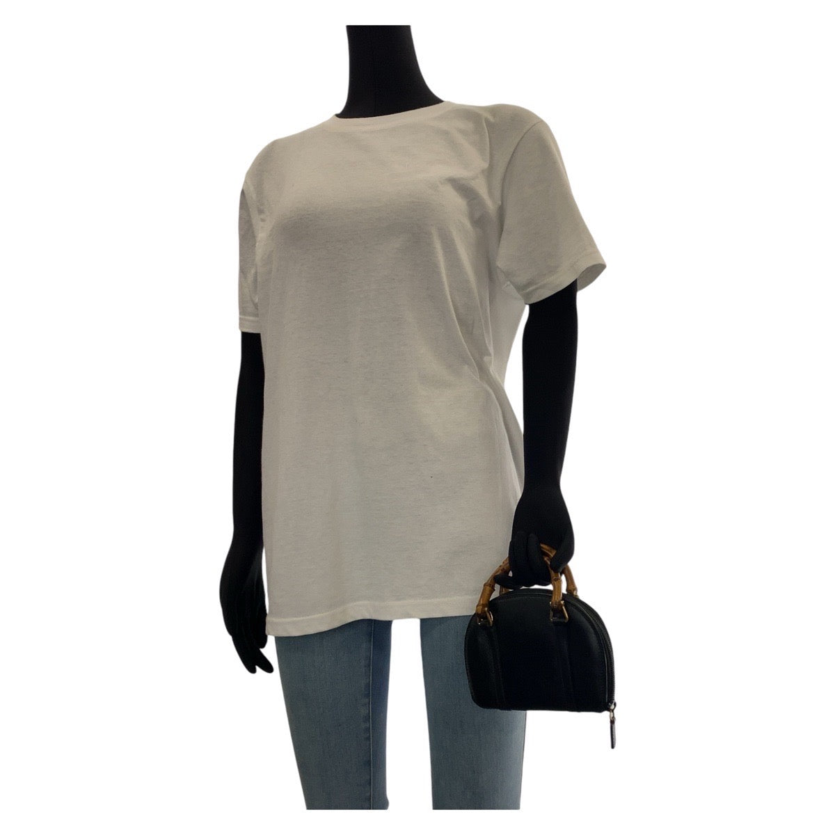 13544
GUCCI グッチ バンブー ブラック 黒 ゴールド金具 レザー ハンドバッグ ショルダーバッグ 2way  レディース