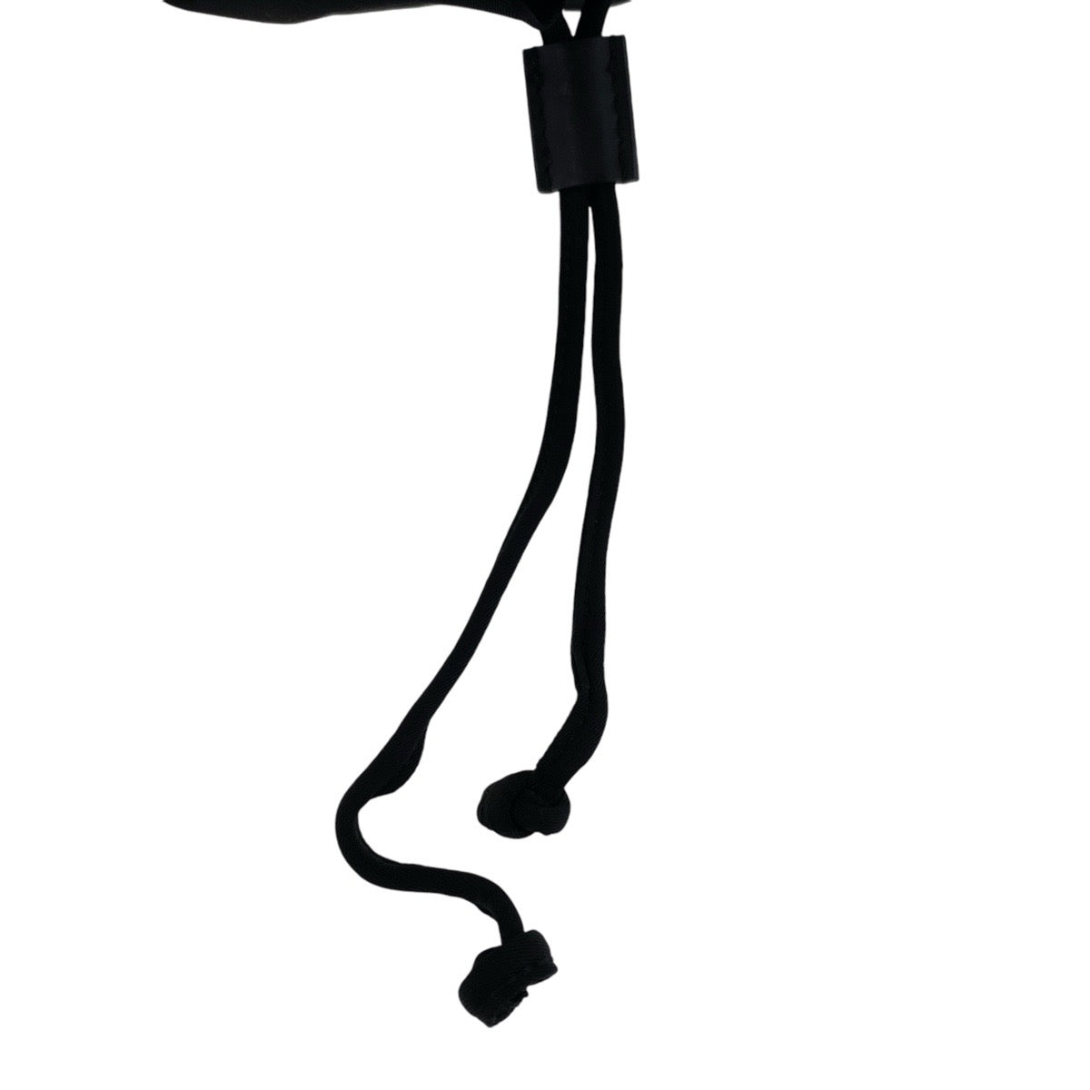 PRADA Tessuto Triangle Logo Plate Black Silver Hardware Nylon Pouch Drawstring Pouch Women's