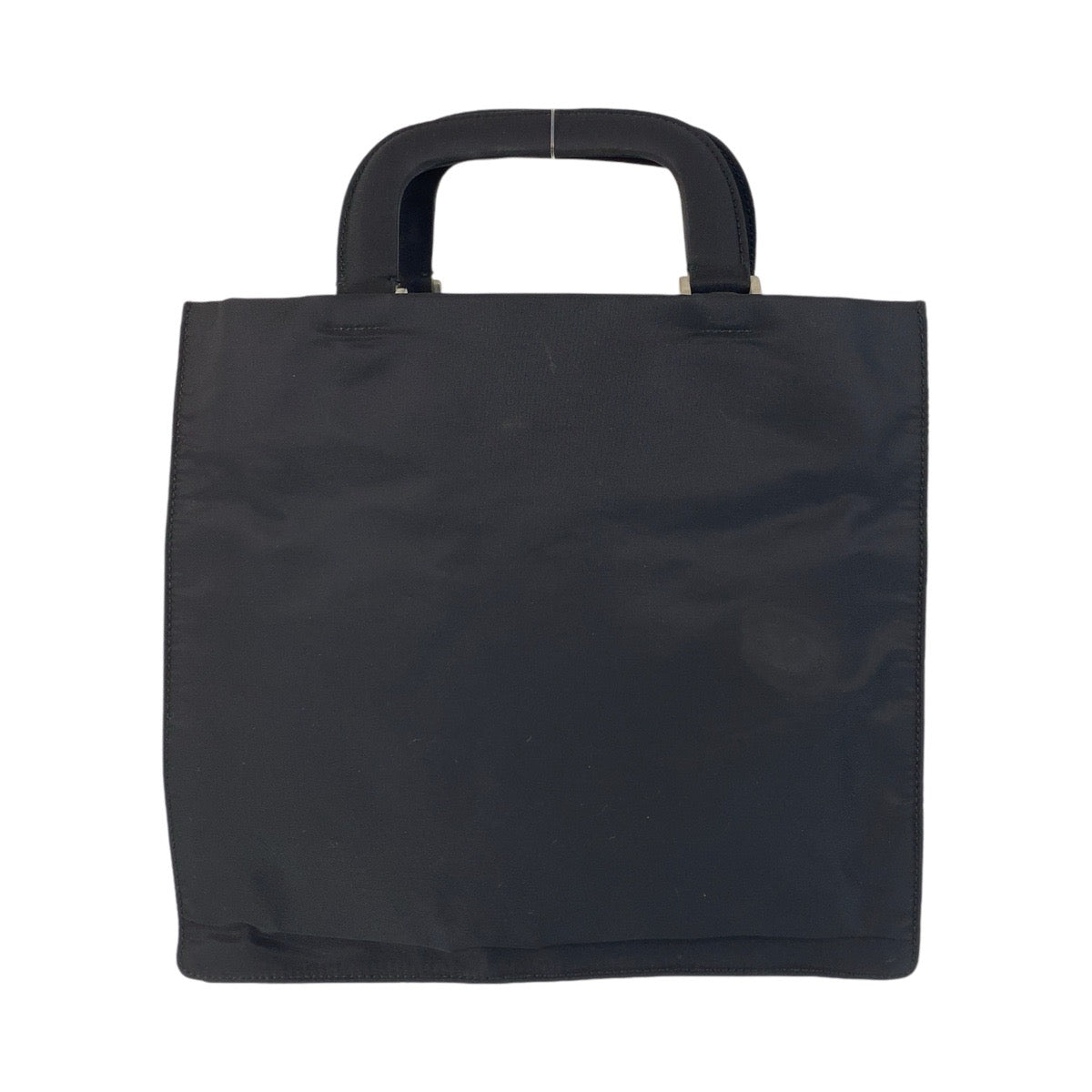 13545
PRADA プラダ ブラック 黒 シルバー金具 ナイロン ハンドバッグ トートバッグ  レディース