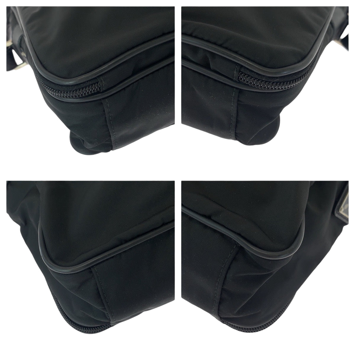 13548
PRADA プラダ テスート 三角ロゴプレート ブラック 黒 シルバー金具 ナイロン ショルダーバッグ ビジネスバッグ 2way  メンズ
