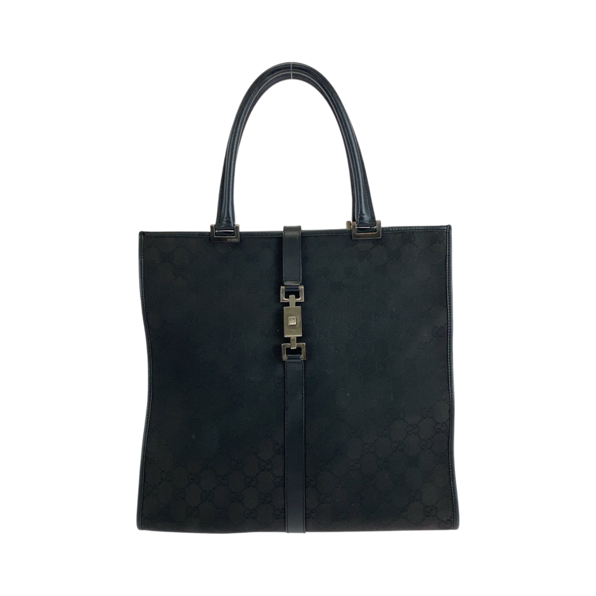 14111
GUCCI グッチ ジャッキー ブラック 黒 シルバー金具 GGキャンバス 002 1064 トートバッグ ハンドバッグ  レディース ABP29