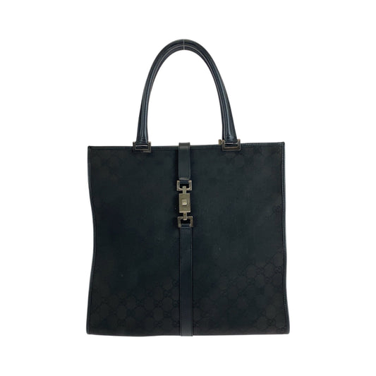 14111
GUCCI グッチ ジャッキー ブラック 黒 シルバー金具 GGキャンバス 002 1064 トートバッグ ハンドバッグ  レディース ABP29