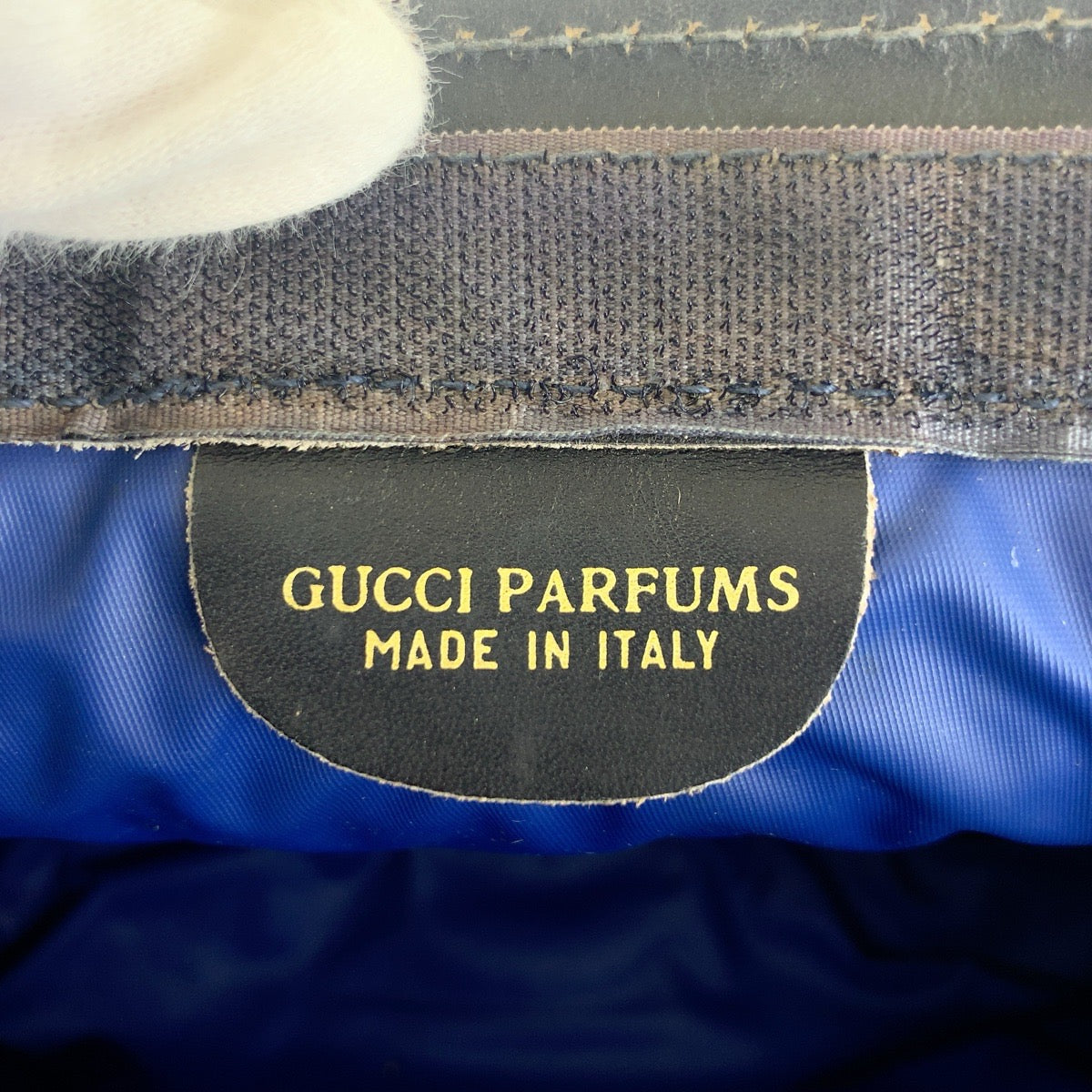 14112
GUCCI グッチ シェリーライン ネイビー マルチカラー GGスプリームキャンバス クラッチバッグ セカンドバッグ  メンズ