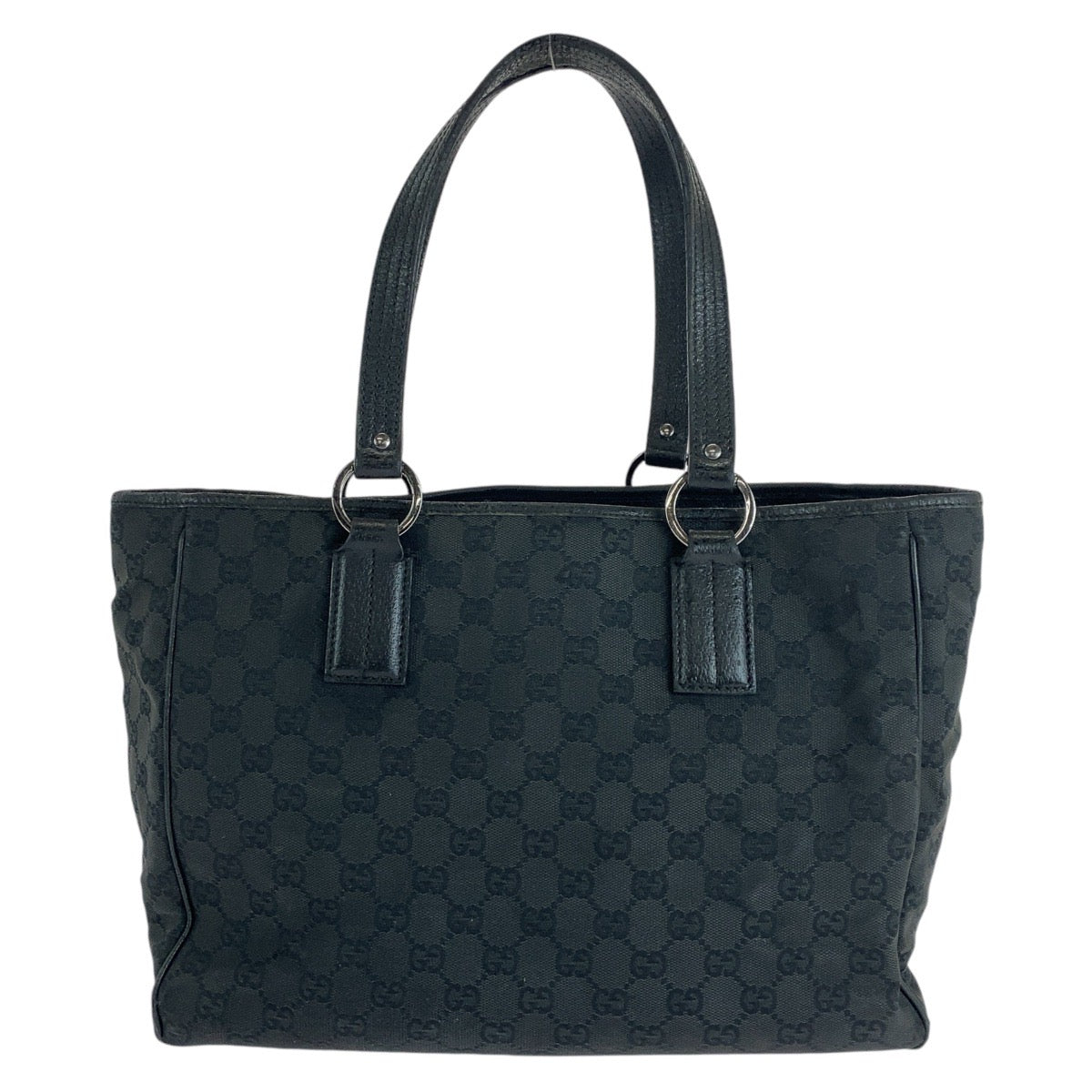 14113
GUCCI グッチ ブラック 黒 GGキャンバス / レザー 113017 トートバッグ ショルダーバッグ  レディース